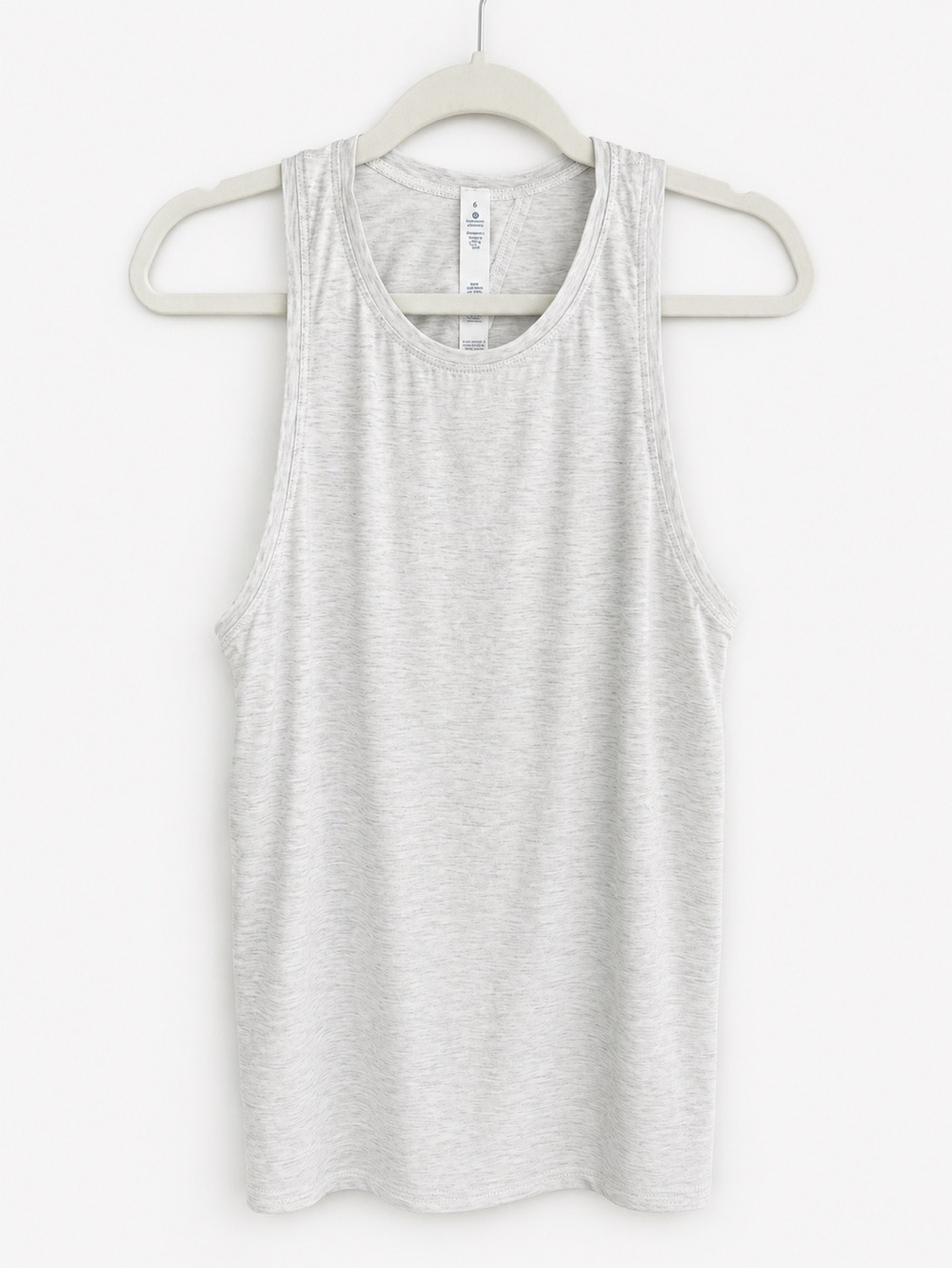 Lululemon Heathered Gray Pima Cotton Racerback Tank Top Size 6